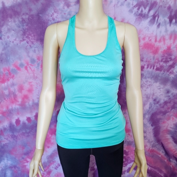 Danskin Now Semi-Fit Seafoam Green Sport Tank Top: M - Picture 2 of 5
